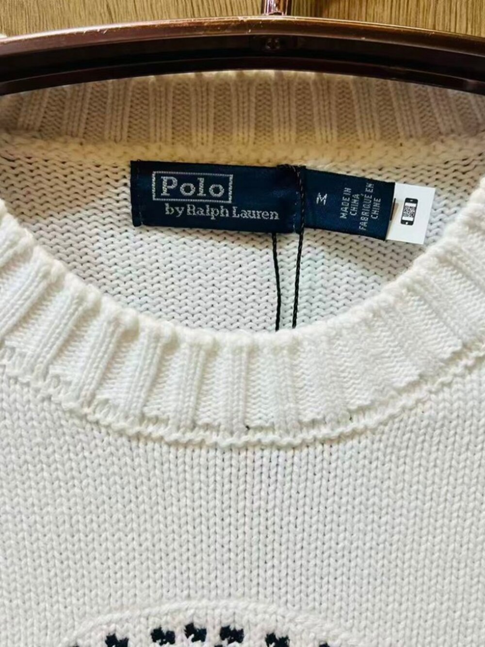 Ralph Lauren White Vacation Bear Sweater M NWT - Picture 3 of 7